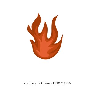 Red fire from logo or icon tranding