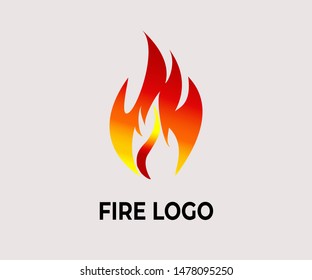 Red Fire logo illustration vector graphic. Vector illustration
