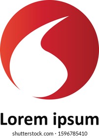 Red Fire Logo Vector Design