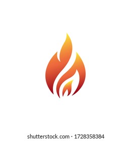 Red Fire Logo, Yellow Fire Logo, Icon In Trendy  Design Vector Eps 10