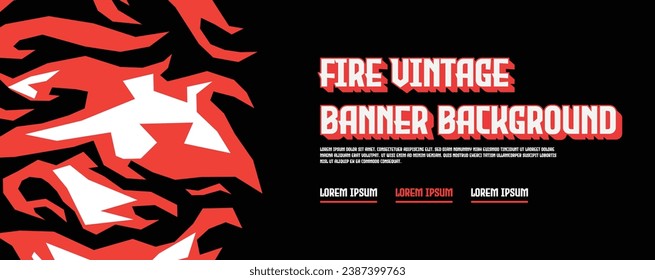 Fuego rojo, elementos de llama de la vieja escuela, ilustración vectorial aislada