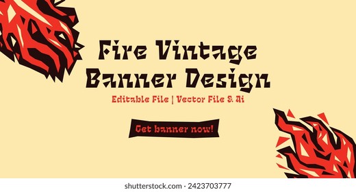 Red fire, old school flame elements, isolated vector illustration