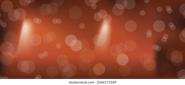 Red and fire orange bokeh on a black background, bokeh abstract background, modern abstract backdrop. Orange Christmas background, Xmas backdrop. Halloween scary concept, Halloween bokeh background