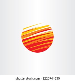 red fire planet globe logo vector icon 