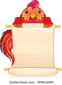 The red fire rooster is a symbol of the approaching new 2017 year.