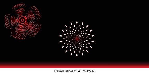 Red fire sparks overlay effect with unique pattern design. shine on black background. Smart design for your business advert abstract background. vector illustration