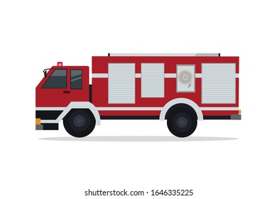  Ilustración del vector de coche rojo aislado en fondo blanco