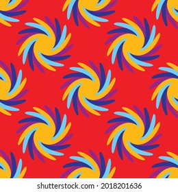 red fire work hawaii shirt seamless pattern