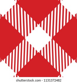Red Firebrick Gingham pattern. Texture from rhombus/squares for - plaid, tablecloths, clothes, shirts, dresses, paper and other textile products.
