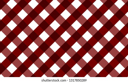Red Firebrick gingham pattern.Texture from rhombus for-plaid,background,tablecloths for textile articles,cell and  -vector illustration.EPS-10. - Vector