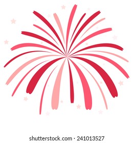 Red Fireworks Star
