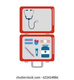 red first aid kit emergency