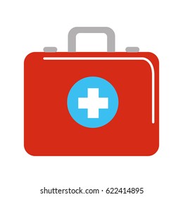 Red First Aid Kit Emergency Stock Vector (Royalty Free) 622414895 ...