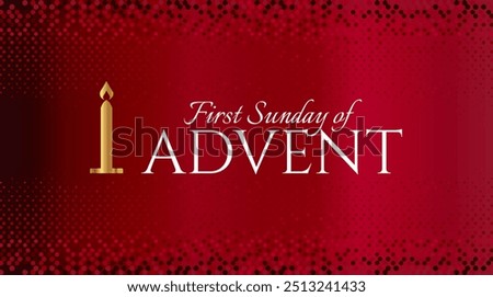 Red First Sunday of Advent Background Illustration Design	
