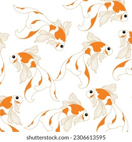 red fish, beautiful red fish pattern, Wallpaper
