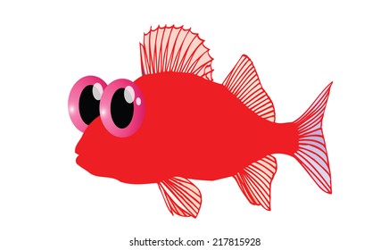 Red fish cartoon