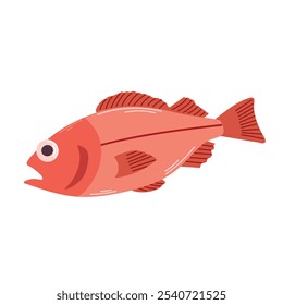 Ícone de peixe vermelho clipart avatar logotipo ilustração isolada