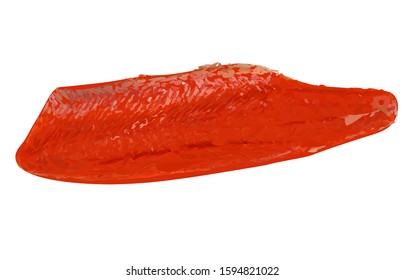 red fish salmon trout scales fillet slice cut half with white background vector art 3D graphics for Notepad or lettering summer bright cute Wallpaper citrus images download eps texture for restaurant