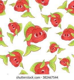 Red fish seamless