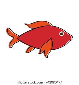 red fish sideview icon image