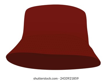 Red  fisherman hat. vector illustration