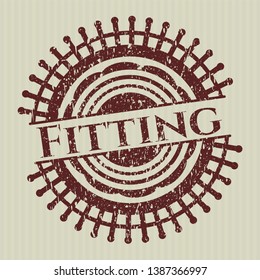 Red Fitting distressed rubber grunge seal