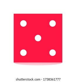 Red Five Dices para apostar con fondo blanco