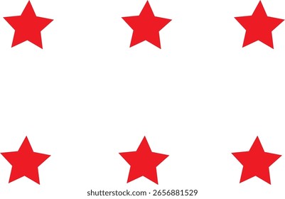 Red five-pointed stars icon pattern design
