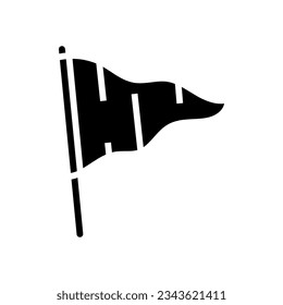 red flag alert glyph icon vector. red flag alert sign. isolated symbol illustration