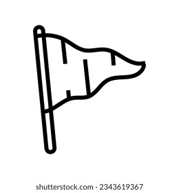 red flag alert line icon vector. red flag alert sign. isolated contour symbol black illustration