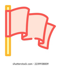 red flag color icon vector. red flag sign. isolated symbol illustration