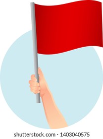 red flag in hand icon