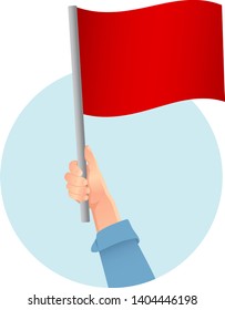 red flag in hand icon