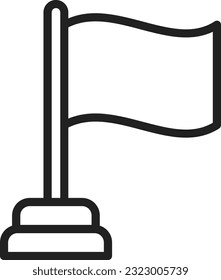 Imagen del icono de la bandera roja. Adecuado para aplicaciones móviles.
