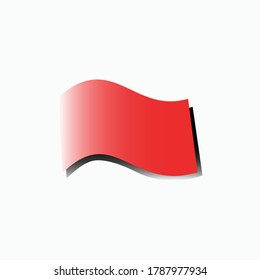 Icono de la bandera roja. Marca o símbolo - vector.