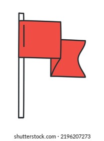 icono de marca roja en fondo blanco