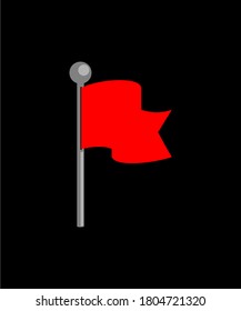 Red flag icon vector design for racing sport