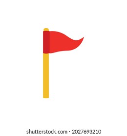 Red Flag Illustration Emoji Vector