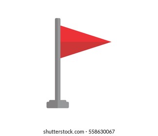 red flag image vector icon logo symbol