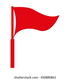 red flag isolated icon design, vector illustration  graphic 