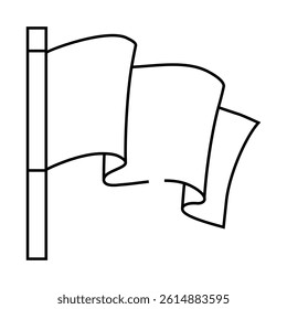 red flag line icon vector. red flag sign. isolated contour symbol black illustration