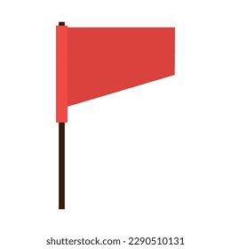 rote Flagge auf weißem Hintergrund