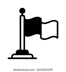 A red flag symbolizing goals, achievements, and destinations.