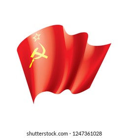 The red flag of the USSR. Vector illustration on white background