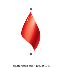 The red flag of the USSR. Vector illustration on white background