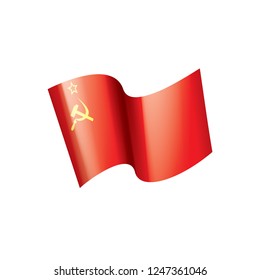 The red flag of the USSR. Vector illustration on white background