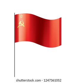 The red flag of the USSR. Vector illustration on white background