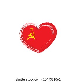 The red flag of the USSR. Vector illustration on white background