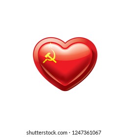 The red flag of the USSR. Vector illustration on white background