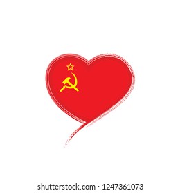 The red flag of the USSR. Vector illustration on white background